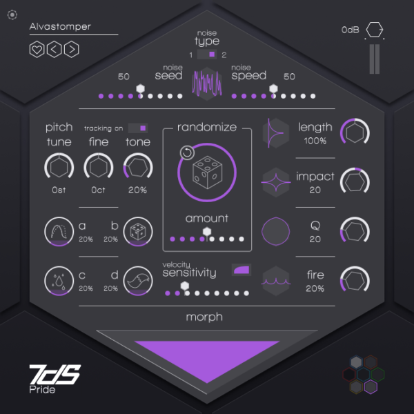 7DeadlySnares - VST - Snare Drum Generator - 7th Engine Faceplate - Pride