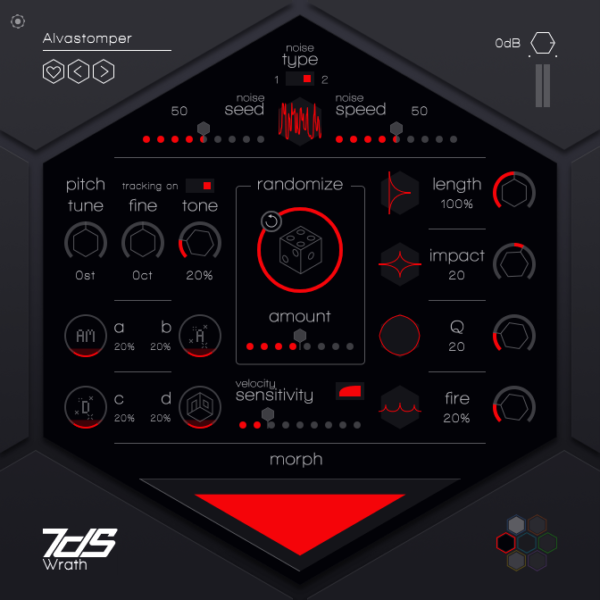 7DeadlySnares - VST - Snare Drum Generator - 3rd Engine Faceplate - Wrath