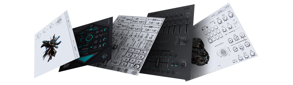 Faceplate of 5 BEATSURFING audio Plugins