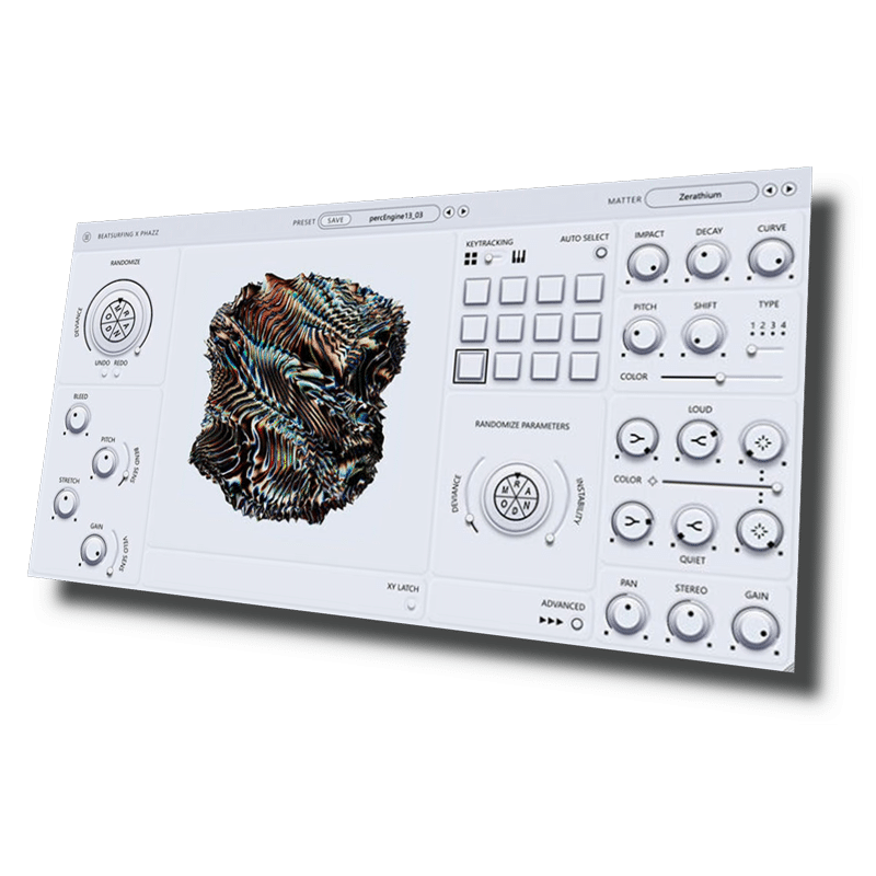 RANDOM Metal audio plugin UI by BEATSURFING