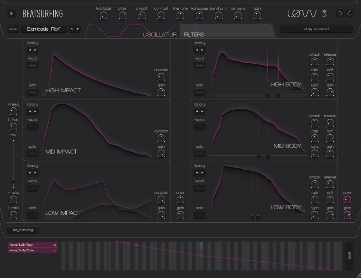 LOW Keytracking - dark mode by BEATSURFING