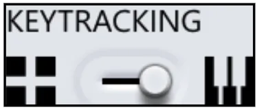 Keytracking toggle switched on